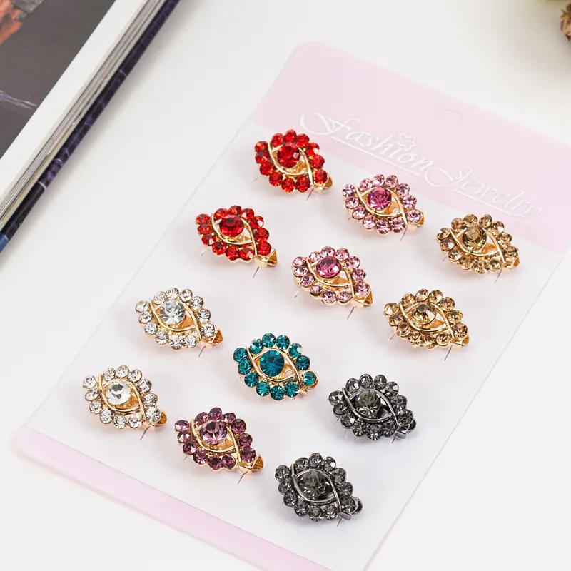Hot sale products Newest Beauty Head Brooch Jewelry Women Luxury Zircon Eye Shapes Small Corsage Plating Pins Brooches