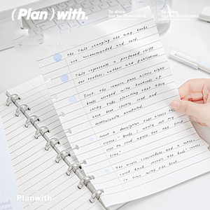 HK Champignon boucle <span class=keywords><strong>livre</strong></span> détachable couverture rigide à feuilles mobiles ligne horizontale carnet de notes cahier - Product Image 2