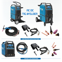 Écran LCD de qualité industrielle Rolwal 250/350 AC/DC Pulse en acier inoxydable et aluminium, machine à souder TIG ACDC