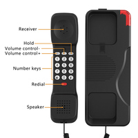 Telepon IP telepon harga rendah untuk dinding jaringan IP telepon kamar mandi Hotel dengan fitur darurat Sos