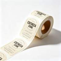 Étiquettes adhésives en vinyle personnalisées, écologiques, imperméables, résistantes aux UV, forte adhérence, résistantes à l'huile, recyclables, emballage en rouleau pour cosmétiques