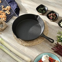 Panci Penggorengan kecil, peralatan masak besi cor, wajan wajan datar anti lengket, panci sarapan Mini untuk panekuk Steak, penggorengan telur