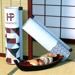 Boîte cylindrique en papier Eco Sushi Push Pop, qualité alimentaire, très vendue, 50-60 mm, doublure en feuille de kraft, OEM, personnalisable, vente en gros - Product Image 2
