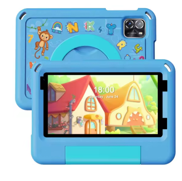 New Arrival Factory Sale 7 Inch Kids Tablet with RAM 2GB ROM 32GB Android 12 MTK Quad Core Processor Family Educational Learning