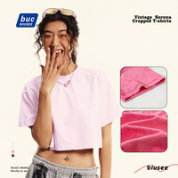 Ropa de mujer de secado rápido de refrigeración de peso pesado Retro recortada de alta calidad camisetas personalizadas