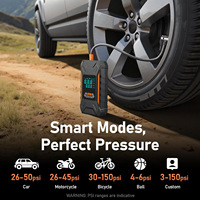 Portable Wireless ABS Material Tire Inflator Pump Digital Air Compressor for Motorcycles/Car Tire Pressure Monitoring Function