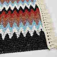 Napperons de table modernes en chevron tressé, colorés, à motif zigzag, rectangulaires, avec bordure à franges, style bohème, pour la décoration de table à manger à la maison, vente en gros
