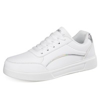 Chaussures pour femmes très vendues, chaussures décontractées légères, chaussures de marche tendance, baskets blanches à lacets, chaussures vulcanisées à plateforme grande taille