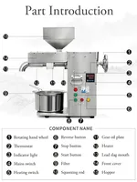 Nouvelle petite presse à huile commerciale en acier inoxydable, pressage à froid et à chaud, semi-automatique, production d'huile comestible, capacité de 30 kg/h