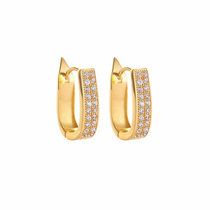 Boucles d'oreilles clips en acier inoxydable pour femme, avec pierres naturelles, plaqué or 18 carats, haut <span class=keywords><strong>de</strong></span> gamme, tendance, luxe <span class=keywords><strong>l</strong></span>éger, design <span class=keywords><strong>de</strong></span> niche, inaltérables - Product Image 5