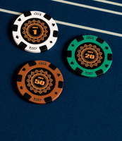 Jetons de poker en argile 14g de 40mm de haute qualité casino, personnalisables en usine avec faible MOQ, tout design possible pour jeux de hasard