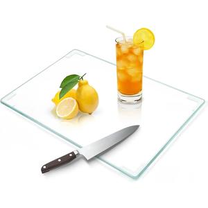 Planche à découper en <span class=keywords><strong>verre</strong></span> <span class=keywords><strong>trempé</strong></span> personnalisée, forme rectangulaire ou ronde, motif personnalisé, planche à découper de cuisine transparente - Product Image 1