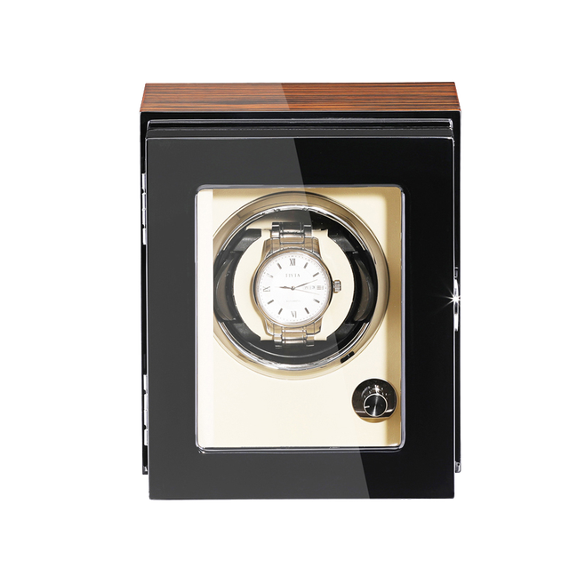 New Style Watch Winder Box Automatic Luxury Wooden Single Watch Winder Watch Box Automatic With LED Light