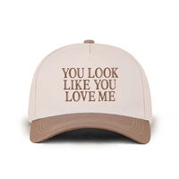 Gorra de Béisbol de Cinco Paneles en Dos Tonos, Bordada con "You Look Like You Love Me", Varias Opciones de Bordado Personalizado Disponibles