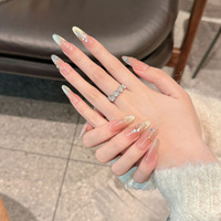Diseño #2583 #2588 #2590 Venta al por mayor 10PCs Handpaint Gel Press Nails Beautiful Luxury handmade Acrylic nails Press on high quality