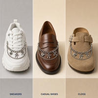 Chaîne de chaussures, accessoires pour chaussures, chaîne gourmette argentée avec breloques cœur et nœud, fermoir mousqueton pour baskets, chaussures décontractées, personnalisable OEM