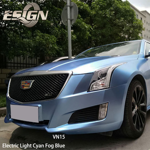 VN15 Electric Light Cyan Fog Blue Car Vinyl <strong>Wrap</strong> Roll Premium <strong>Wraps</strong> - Product Image 6