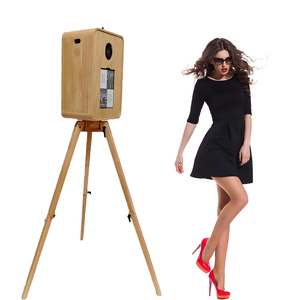 Oak Wooden 12.9 Ipad Photobooth With Printer Stand DSLR Vintage <strong>Photo</strong> <strong>Booth</strong> Shell For Parties &amp; Events With Flight Case - Product Image 2