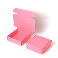 Boîtes d'expédition en carton ondulé rose pour petites entreprises et e-commerce