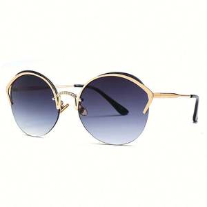 Gafas de Sol de Moda con Marco Metálico Retro, Lentes Redondas Degradadas, Estilo Ojo de Gato para Mujer, Novedad 2019 - Product Image 1