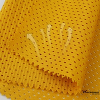 Tissu en maille respirante polyester/maillot de basket pour filles, maille à œil d'oiseau, 180 g/m², 11*1
