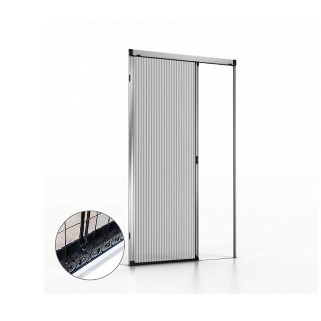 Aluminum Alloy Sliding Window Screen Door Aluminum Profile With Pleated Mesh As Folding Screen Door Net