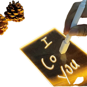 2026 Smart House Night Lamp Creative Luminous Acrylic Notepad Luminous Atmosphere <b>Light</b> Custom Writing Message Night <b>Light</b> - Product Image 1