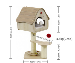 Neuer Langlebiger Umweltfreundlicher und Moderner Hanfseil-Katzenbaum Katzen-Klettergerüst - Product Image 5