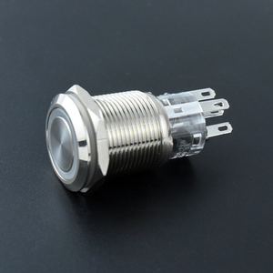 Кнопка переключателя кнопок водонепроницаемая, 16 19 мм, фиксатор/Мгновенный светодиод, 3 В, 5 В, 6 В, 12 В, 24 В, 110 В, 220 В кнопка переключателя - Product Image 1