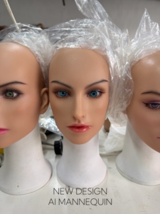 Neues Design Bewegliche Schaufensterpuppe zum Großhandelspreis, Perückenständer mit nur einem Körper und verschiedenen Silikonköpfen, KI-Mannequin - Product Image 5