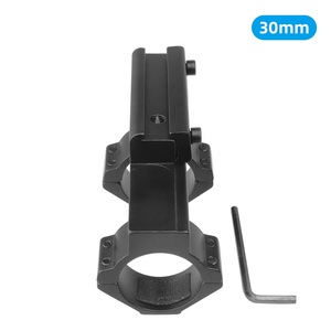 Support optique professionnel 30 mm, plateforme de base à queue d'aronde 11 mm, verrouillage à deux vis, en alliage d'aluminium anodisé noir mat, pour extérieur - Product Image 2