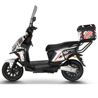 Moto Électrique Sportive à Moteur Brushless 1500W avec Top Case 72V, Vitesse Maximale 65km/h