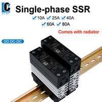 Rail de relais industriel à cristaux solides, avec évier de chaleur, courant continu 10A 25A 40A 50A 60A 80A