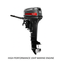 Moteur hors-bord marin à essence 2 temps Eduro 15 CV, haute performance, portable et efficace pour yacht et bateau rapide, vente en gros OEM