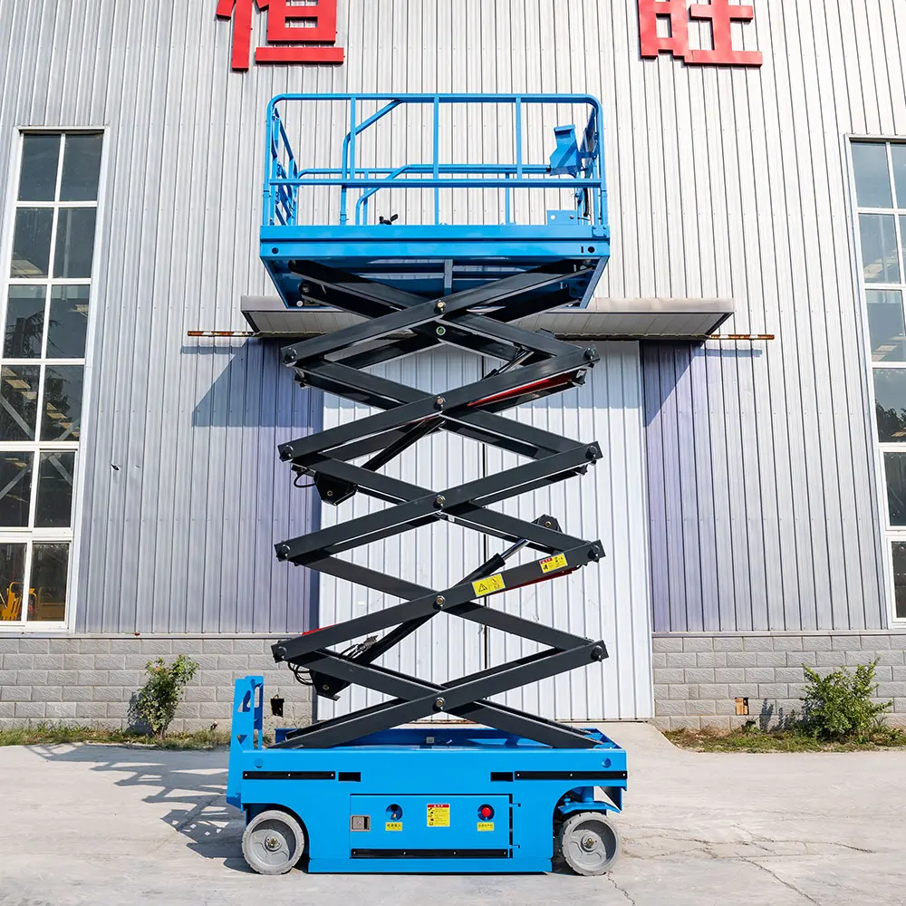 Small electric hydraulic lift platform mini home mobile scissor lift platform crawler self-propelled scissor lift