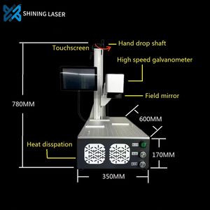 유리 아릴 JPT 용 레이저 마킹 머신 고속 속도 3w 5w 공기 냉각 2D/25D/3D 터치 스크린 레이저 장비 - Product Image 2