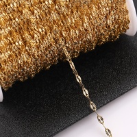 Conception mince, fabrication de bijoux, vente en mètres, filigrane brillant en acier inoxydable, chaîne en forme de lèvre, collier mètre