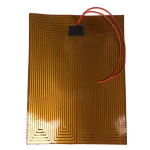 300x300mm Customized medical device heating pad flexible small kapton Etched Foil film heater with adhesive