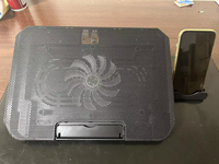 Support de refroidissement pour ordinateur portable silencieux à double ventilateur, réglable en hauteur sur 5 niveaux, en maille, compatible avec les ordinateurs portables de jeu jusqu'à 17 pouces