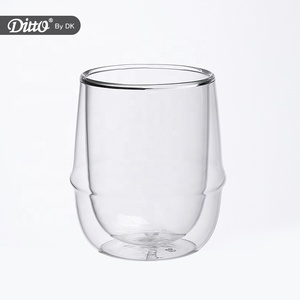 Tazza di vetro a doppia parete ad alta borosilicato all'ingrosso di alta qualità per tè <span class=keywords><strong>o</strong></span> caffè/vetro tazza di tè tazza di caffè bicchiere di vetro - Product Image 4