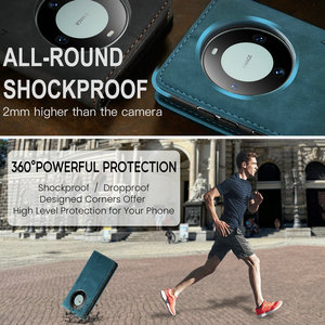 Funda de Teléfono Tipo Cartera Magnética de Cuero PU de Lujo CaseMe para P50/P40/P30/P60/<span class=keywords><strong>Mate</strong></span> 60/Honor 80 con Soporte, Estilo Ejecutivo - Product Image 5