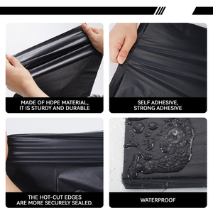 Пакет для логистики и экспресс-доставки RUIQI, большой, черный, самоклеящийся, для упаковки и отправки почтой - Product Image 3