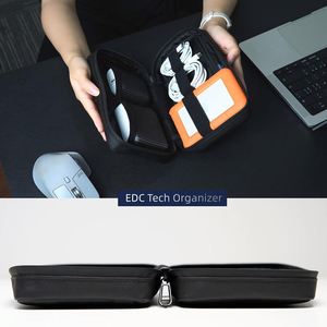 Electronics Organizer Travel Case Travel Tech Pouch Carrying Bag Electronics Accessories Case for Cord Organizer <b>Hard</b> <b>Drives</b> - Product Image 3