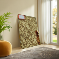 Miroir mural antique de luxe moderne de 3 à 5mm, rectangle vintage de style ancien pour la décoration de la maison ou du bureau, matériau PC de 6mm d'épaisseur