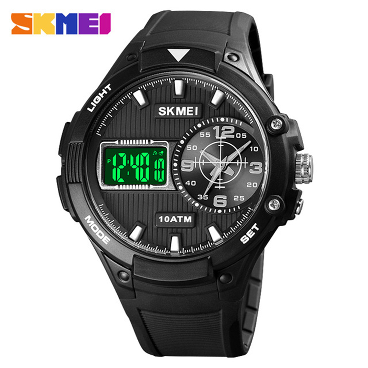 SKMEI 1761 Männer Sport Armbanduhren Herren Quarz Uhren Kreative 100m Wasserdichte LED Stoppuhr Wecker Uhr reloj hombre