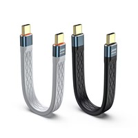 Câble de charge rapide USB4 C vers C 240W, plat et souple, pour téléphone portable, transmission de données 8K60HZ