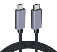 Câble USB 3.2 Gen 2x2 Type C vers Type C 100W, transfert de données haute vitesse 20 Gbps, charge rapide PD, câble tressé en nylon et alliage d'aluminium