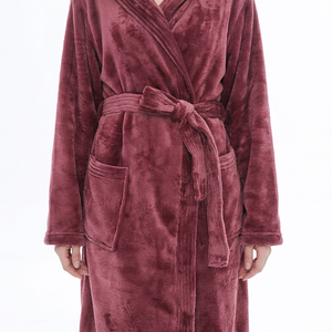 Peignoir en tissu éponge tissé pour femme, absorbant, avec logo sur le devant, de haute qualité, doux et lisse, pour la douche, le spa, l'hôtel et l'usage quotidien - Product Image 1
