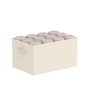 Clothing Organizer Storage <b>Box</b> Compartments Foldable Stackable Lidless Standing Rectangular Solid Color <b>Wardrobe</b> Closet - Product Image 5