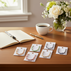 Bracciale a 8 fili in acciaio inossidabile con perline, gioiello da donna, accessorio moda - Product Image 2